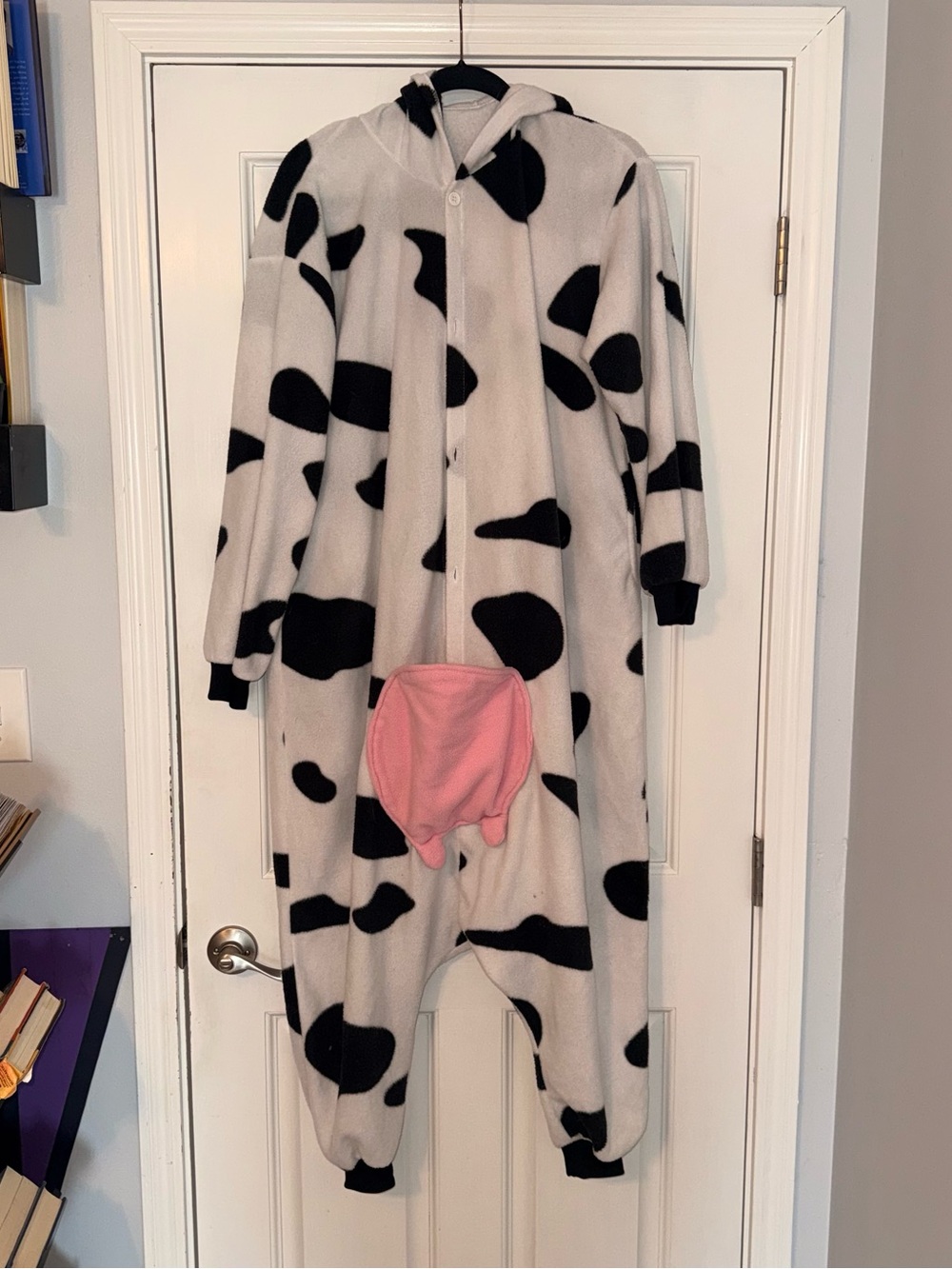 Cow Print Onesie with Pink Udder Pocket